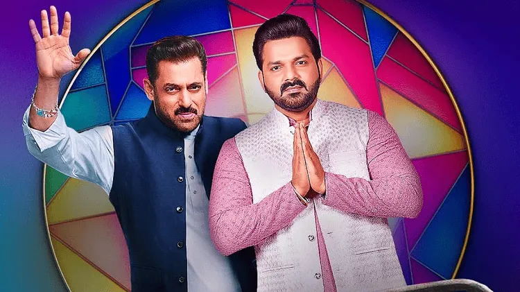 দুই জনপ্রিয় অভিনেতা, একজন হাত তুলে অন্যজন প্রণাম করছেন।. Channel i News - চ্যানেল আই নিউজ