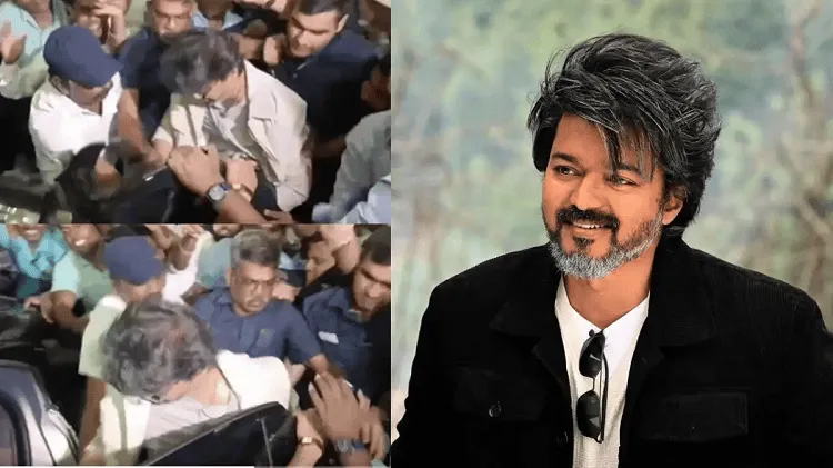 থালাপতি বিজয় বিমানবন্দরে ভিড়ে বিব্রত, ছবি দুইটি।. Channel i News - চ্যানেল আই নিউজ