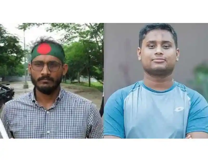 দুই যুবক, একজন পাঞ্জাবি ও অন্যজন টিশার্ট পরা. Channel i News - চ্যানেল আই নিউজ