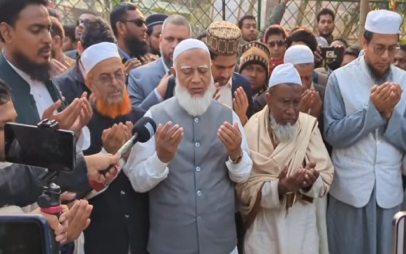 আবু সাঈদের কবর জিয়ারত করে জামায়াতের আমিরের ৩য় দিনের নির্বাচনী প্রচারণা শুরু