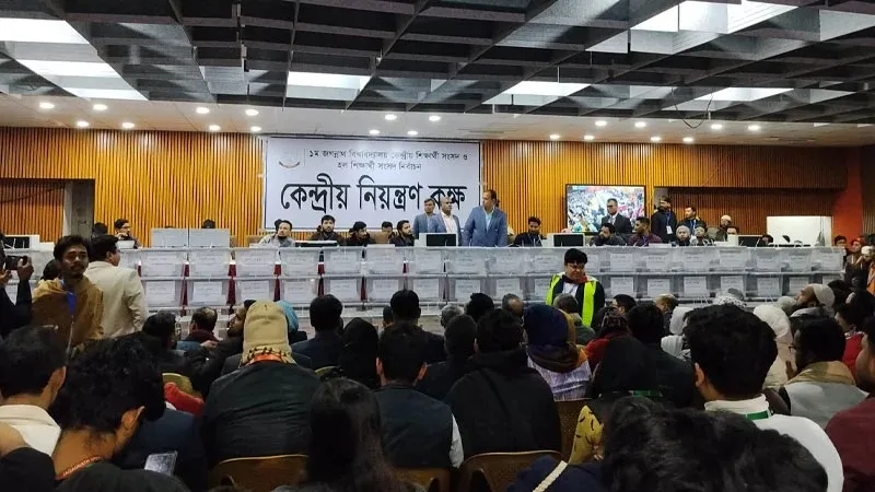জকসু নির্বাচনে ভোট পড়েছে ৬৫ শতাংশ, গণনা শুরু