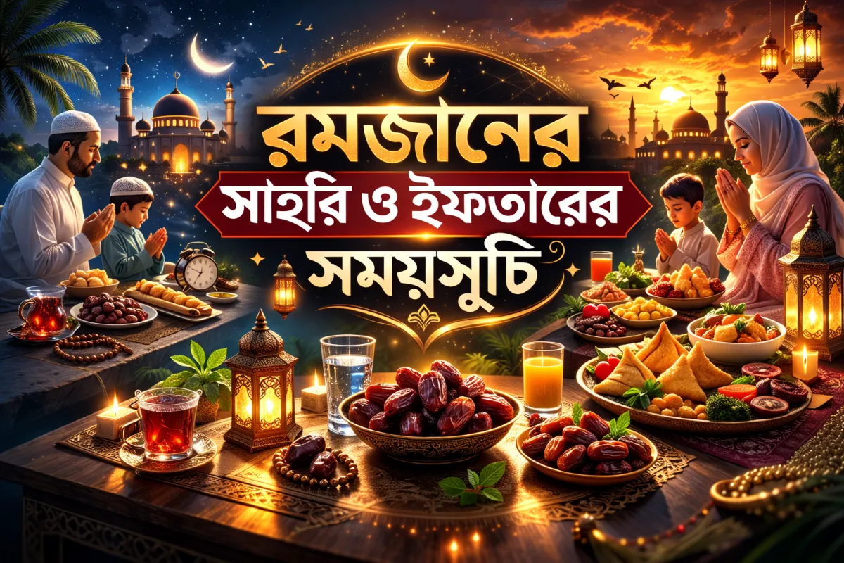 রমজানের সাহ্রি ও ইফতারের সময়সূচি ২০২৬