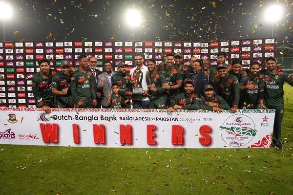 তানজিদের সেঞ্চুরির পর বলে শেষের রোমাঞ্চ, সিরিজ জয়ের হাসি বাংলাদেশের
