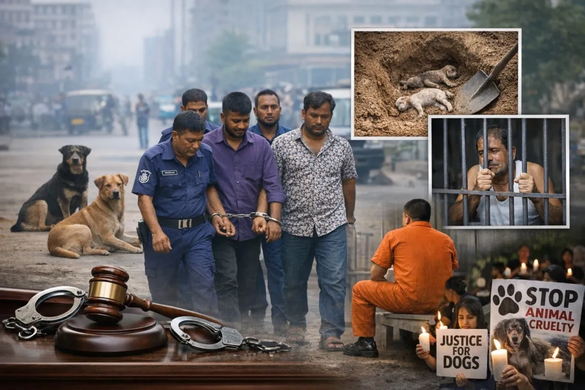 যাত্রাবাড়িতে কুকুর হত্যায় ৩ জনের আড়াই বছর কারাদণ্ড