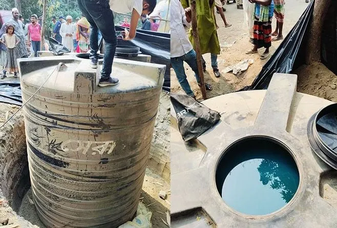মাটির নিচে পানির ট্যাংকিতে মিললো ১০ হাজার লিটার জ্বালানি তেল