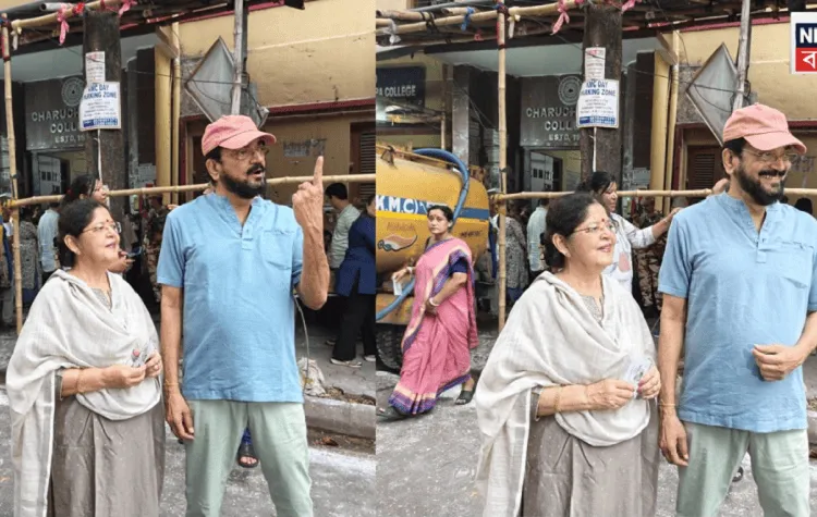 চিরঞ্জিৎ ভোট কেন্দ্রে গিয়েও ভোট দিতে পারেননি, সঙ্গে একজন মহিলা।. Channel i News - চ্যানেল আই নিউজ