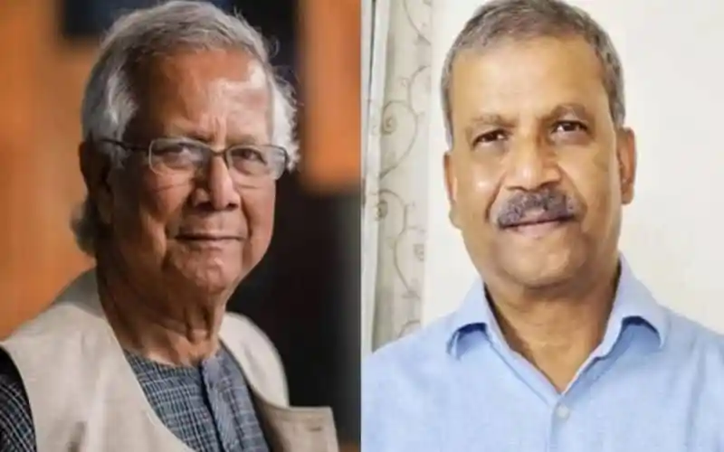 দুই পুরুষের ছবি, একজন বৃদ্ধ ও একজন মধ্যবয়সী, উভয়ই হাসিমুখ।. Channel i News - চ্যানেল আই নিউজ