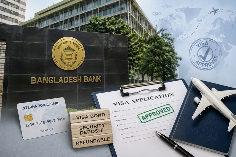 বাংলাদেশ ব্যাংকের সামনে ভিসা আবেদন ও ডিপোজিটের ছবি. Channel i News - চ্যানেল আই নিউজ