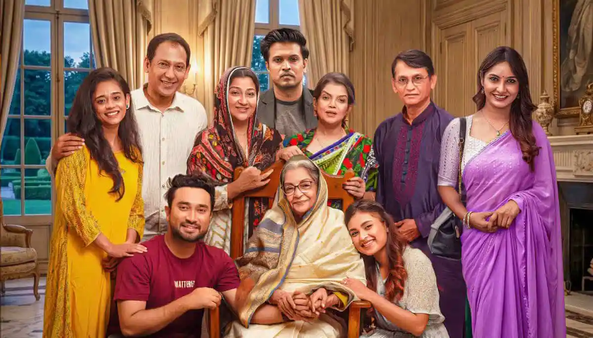 দিলারা জামানসহ পরিবারের সবাই একসঙ্গে হাসিমুখে ছবি তুলেছেন. Channel i News - চ্যানেল আই নিউজ