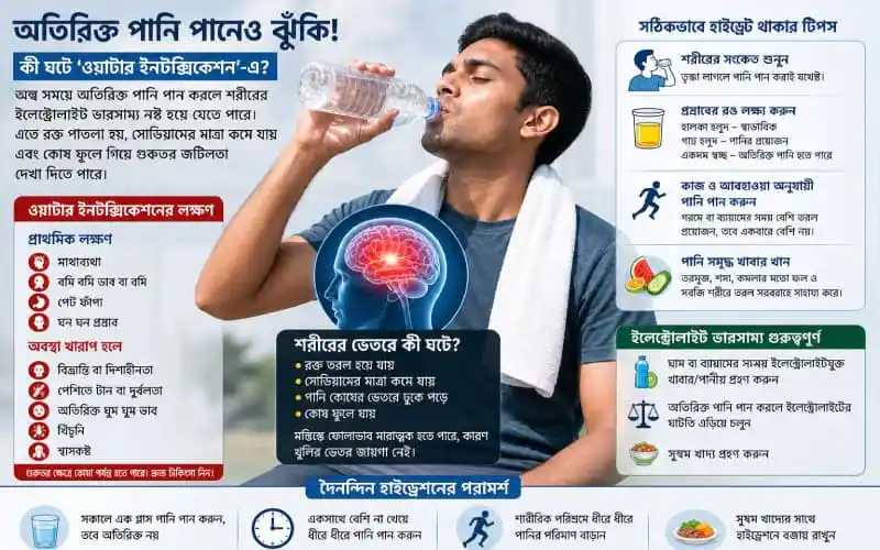 অতিরিক্ত পানি পান করলে হতে পারে ওয়াটার ইনটক্সিকেশন, সচেতন থাকুন।. Channel i News - চ্যানেল আই নিউজ