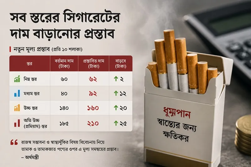 সিগারেটের দাম বৃদ্ধি সম্পর্কিত তথ্য ও চার্ট, চ্যানেল আই অনলাইন. Channel i News - চ্যানেল আই নিউজ