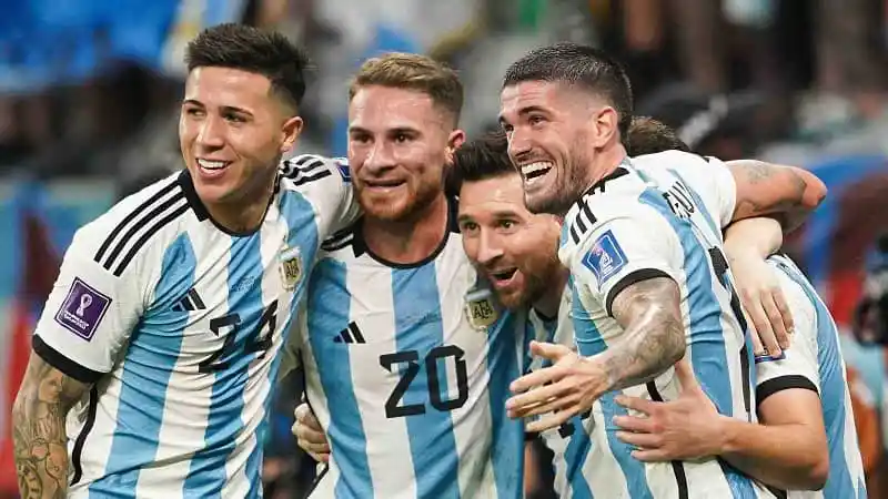 Argentine footballer celebrating with crossed arms and a big smile. Channel i News - চ্যানেল আই নিউজ
