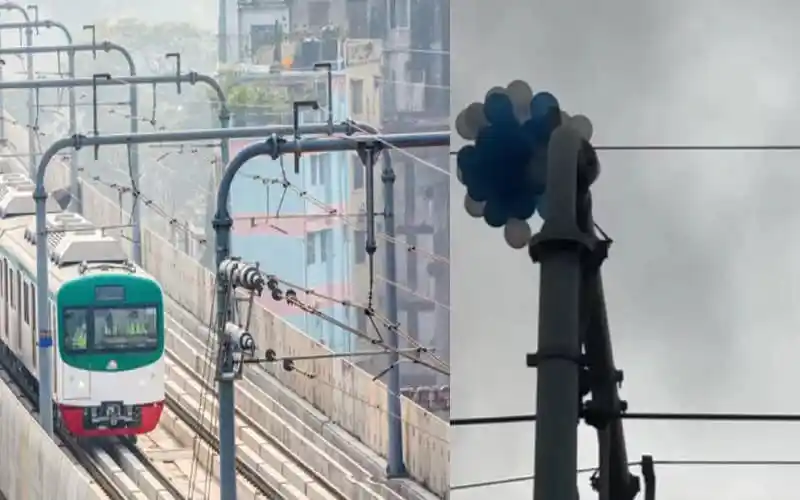 ওভারহেড তারে গ্যাস বেলুন, বন্ধ ছিল মেট্রোরেল চলাচল।. Channel i News - চ্যানেল আই নিউজ