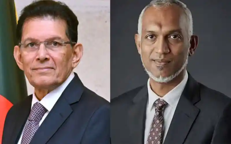 বাংলাদেশের পররাষ্ট্রমন্ত্রী ও মালদ্বীপের প্রেসিডেন্টের ছবি. Channel i News - চ্যানেল আই নিউজ