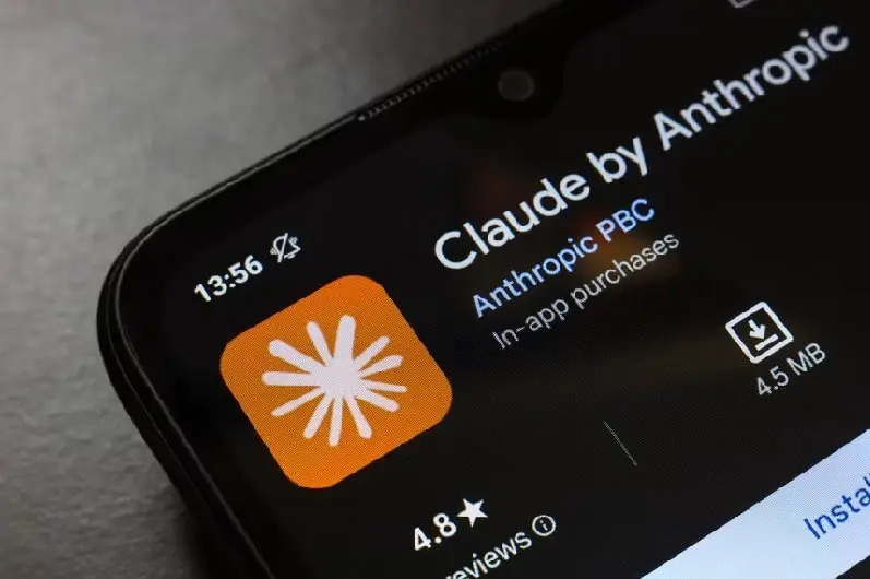 Claude by Anthropic AI app icon on smartphone screen. Channel i News - চ্যানেল আই নিউজ
