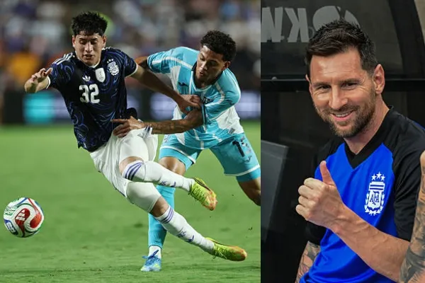 পেশীর ক্লান্তি কাটাতে বেঞ্চে বসেই হন্ডুরাসকে হারাতে দেখলেন মেসি