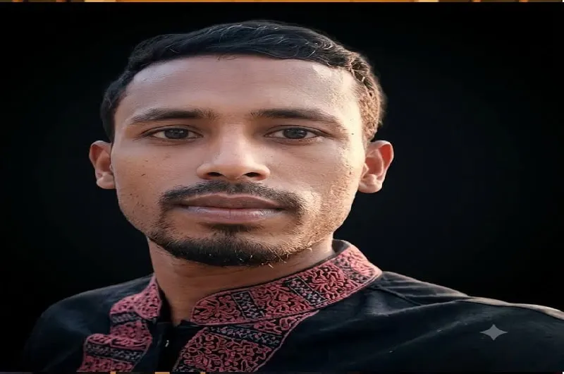 নির্বাচিত যুবক ব্যক্তির মুখের ছবি, কালো পটভূমিতে. Channel i News - চ্যানেল আই নিউজ