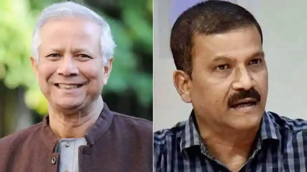 দুইজন পুরুষের ছবি, একজন হাসিমুখ, অন্যজন গম্ভীর. Channel i News - চ্যানেল আই নিউজ