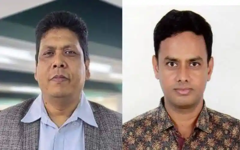 সিজেএফডির সভাপতি মোবারক ও সাধারণ সম্পাদক সবুজের ছবি. Channel i News - চ্যানেল আই নিউজ