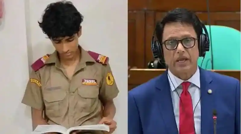 ছাত্রের হাতে বই, শিক্ষামন্ত্রী ও ছাত্রের ছবি. Channel i News - চ্যানেল আই নিউজ