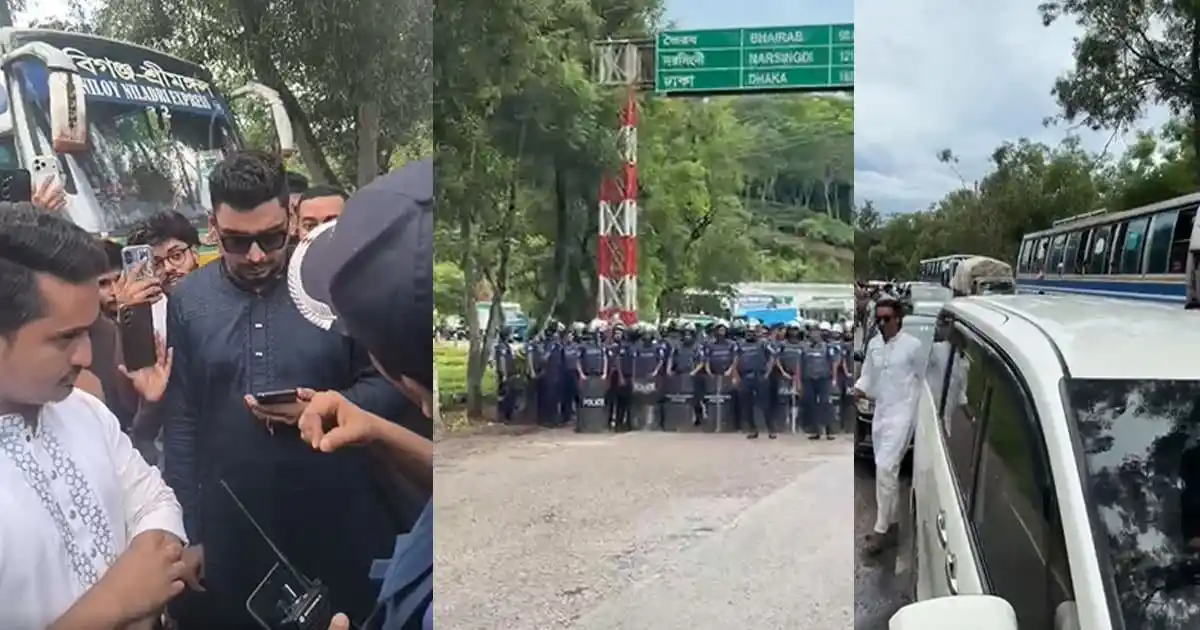 হবিগঞ্জ যাওয়ার পথে এনসিপি নেতাদের গাড়িবহর আটক, পুলিশ মোতায়েন. Channel i News - চ্যানেল আই নিউজ