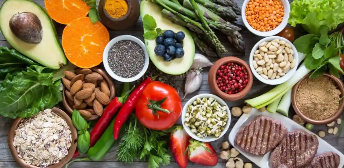 Fresh vegetables, fruits, nuts, and seeds for a healthy diet. Channel i News - চ্যানেল আই নিউজ