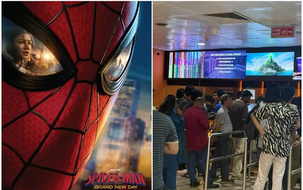 সিনেমা হলের লাউঞ্জে স্পাইডারম্যানের টিকিটের জন্য দর্শকদের ভিড়. Channel i News - চ্যানেল আই নিউজ