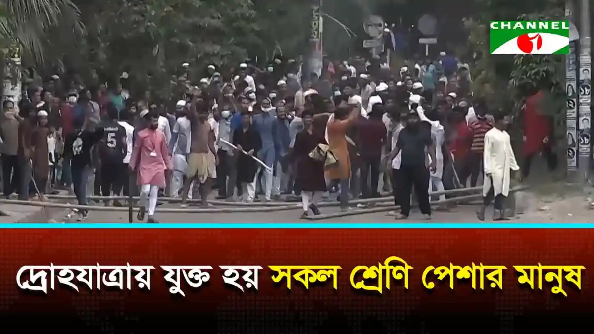দ্রোহযাত্রায় যুক্ত হয় সকল শ্রেণি পেশার মানুষ