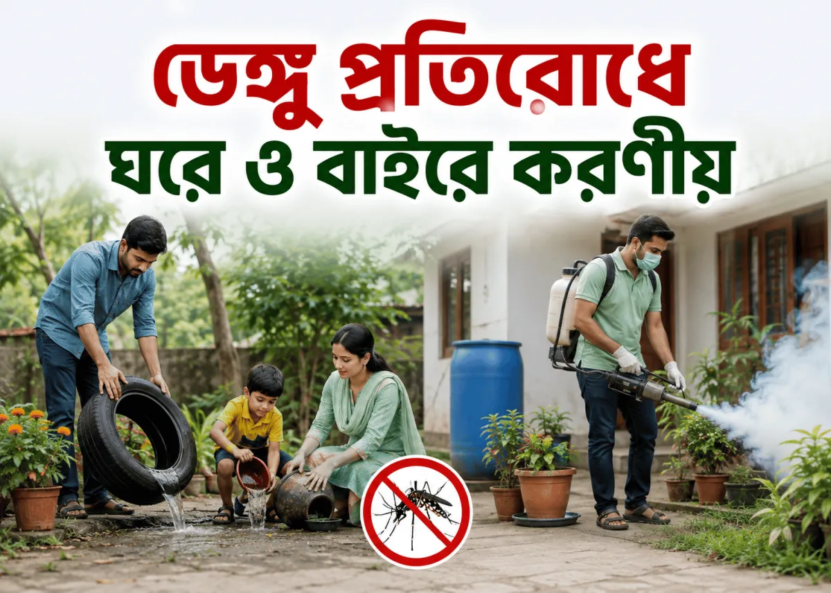 ডেঙ্গু প্রতিরোধে ঘরে ও বাইরে করণীয়, মশা নিধনে সচেতনতা বার্তা. Channel i News - চ্যানেল আই নিউজ