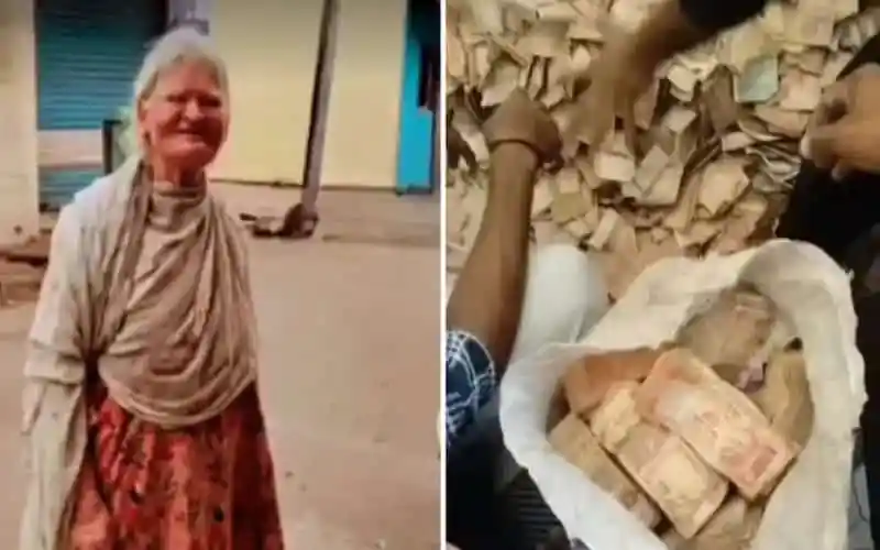 অবসরপ্রাপ্ত নারী ভিক্ষুকের ছবি, শান্ত মুখে দাঁড়িয়ে আছেন।. Channel i News - চ্যানেল আই নিউজ