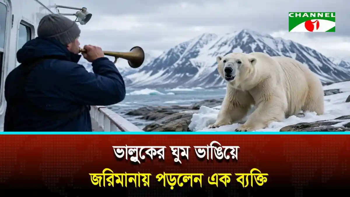 একজন ব্যক্তি বন্যপ্রাণী সংরক্ষণে মনোযোগী, বরফে ঢাকা পাহাড়ের পটভূমিতে. Channel i News - চ্যানেল আই নিউজ