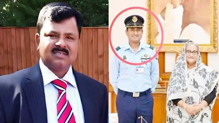বিমানবাহিনীর উইং কমান্ডার সাইফুরের ছবি, অফিসিয়াল পোশাক পরিহিত. Channel i News - চ্যানেল আই নিউজ