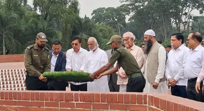 নতুন মন্ত্রী ও প্রতিমন্ত্রীরা জাতীয় স্মৃতিসৌধে পুষ্পস্তবক অর্পণ করছেন. Channel i News - চ্যানেল আই নিউজ