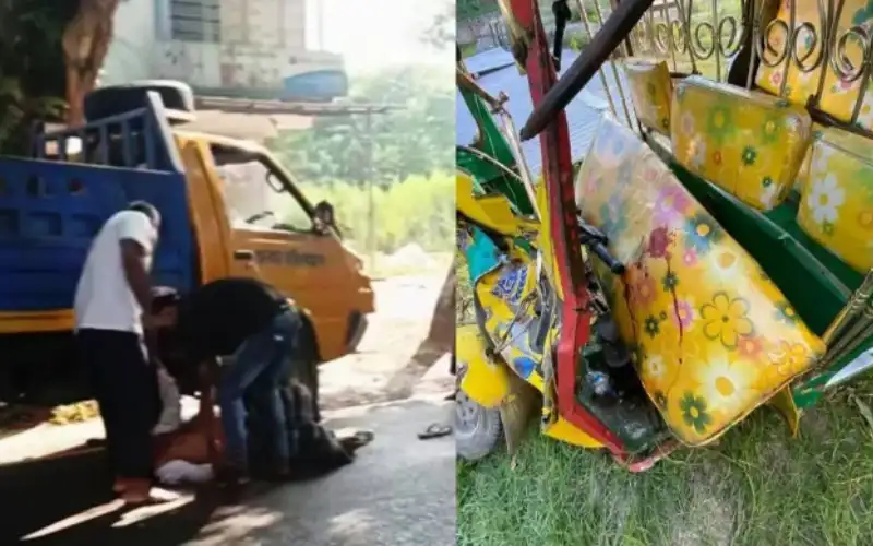 চাঁদপুর-কুমিল্লা মহাসড়কে ত্রিমুখী সংঘর্ষ: সিএনজি চালকসহ নিহত ২