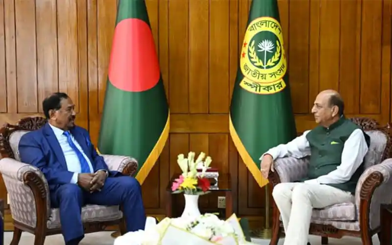 স্পিকারের সঙ্গে ভারতীয় হাইকমিশনার দীনেশ ত্রিবেদীর বৈঠক