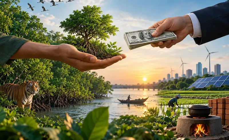 কার্বন ক্রেডিট: গাছ লাগানো ও সোলারে সাধারণ মানুষের ডলার আয়ের সুযোগ