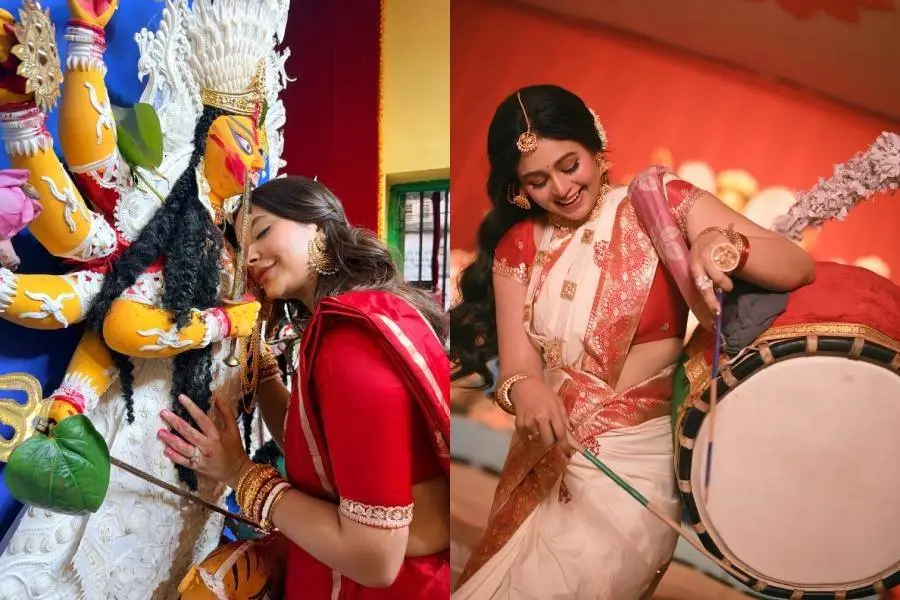বিজয়া দশমীতে নজর কাড়লেন শুভশ্রী-ঋতাভরী-কোয়েলরা