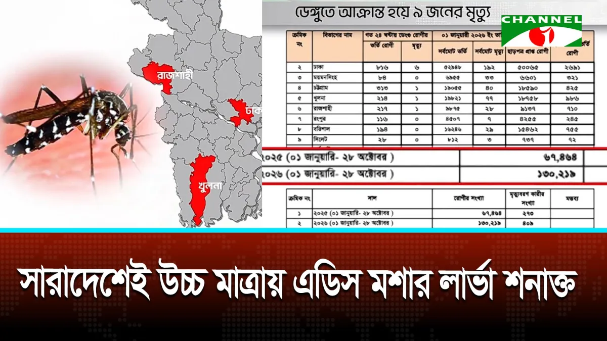 ডেঙ্গুতে আরও ৯ জনের মৃত্যু, হামে প্রাণ গেল ২ শিশুর