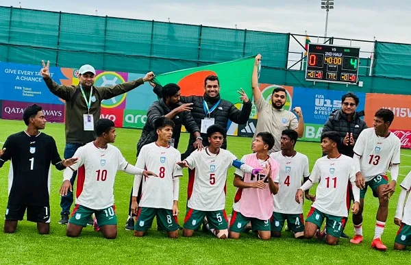 চার গোল দিয়ে বিশ্বকাপের সেমিফাইনালে বাংলাদেশ