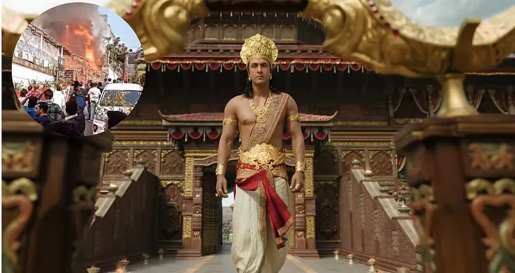 ‘রামায়ণ’র শুটিং সেটে আগুন