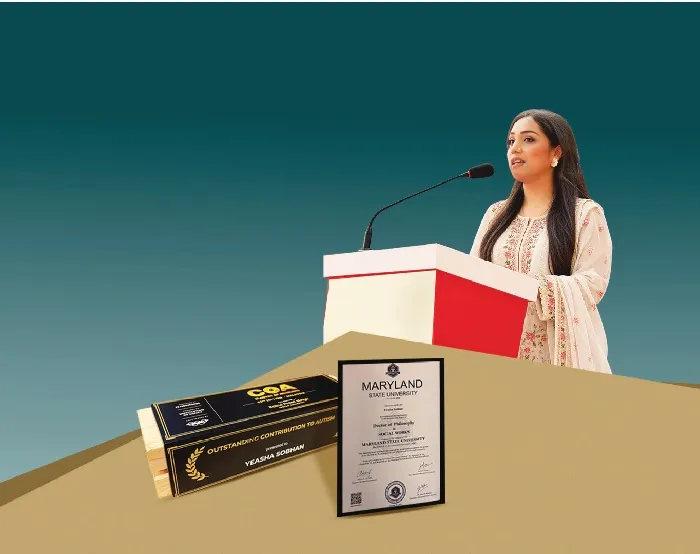 অটিজমে অবদানের স্বীকৃতি, আন্তর্জাতিক সম্মাননা পেলেন ইয়াশা সোবহান