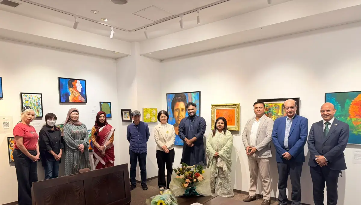 জাপানে বাংলাদেশি চিত্রশিল্পীর একক চিত্রপ্রদর্শনী