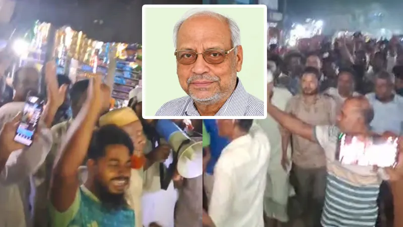 মেজর (অব.) আখতারুজ্জামানকে গ্রেপ্তারের প্রতিবাদে কিশোরগঞ্জে জামায়াতের বিক্ষোভ